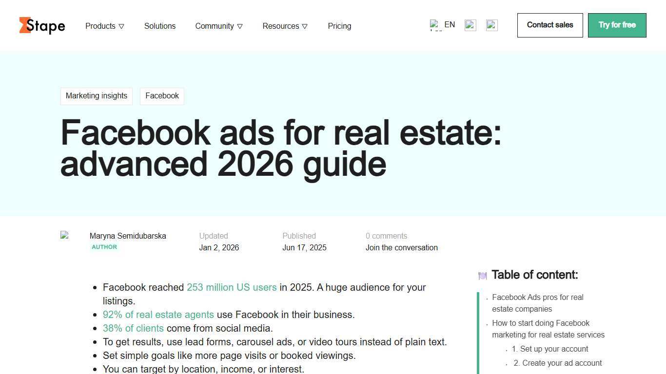 Facebook Ads for Real Estate Advanced 2026 Guide