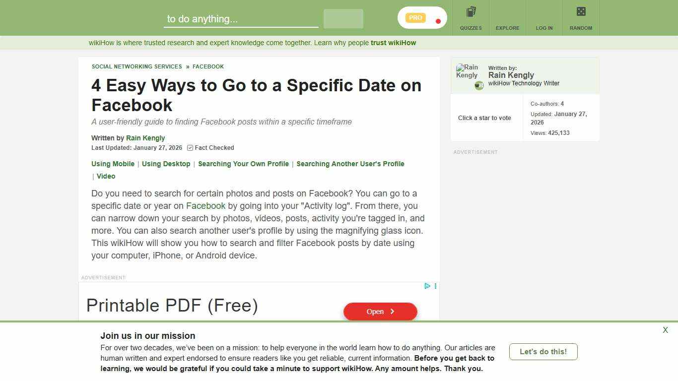 How to Jump to a Year on Facebook: Mobile and Desktop